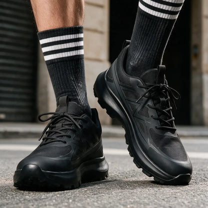 Vantor Elevator Sneakers for Men, 8cm Height Increase Athletic Shoes | Lucimora - black