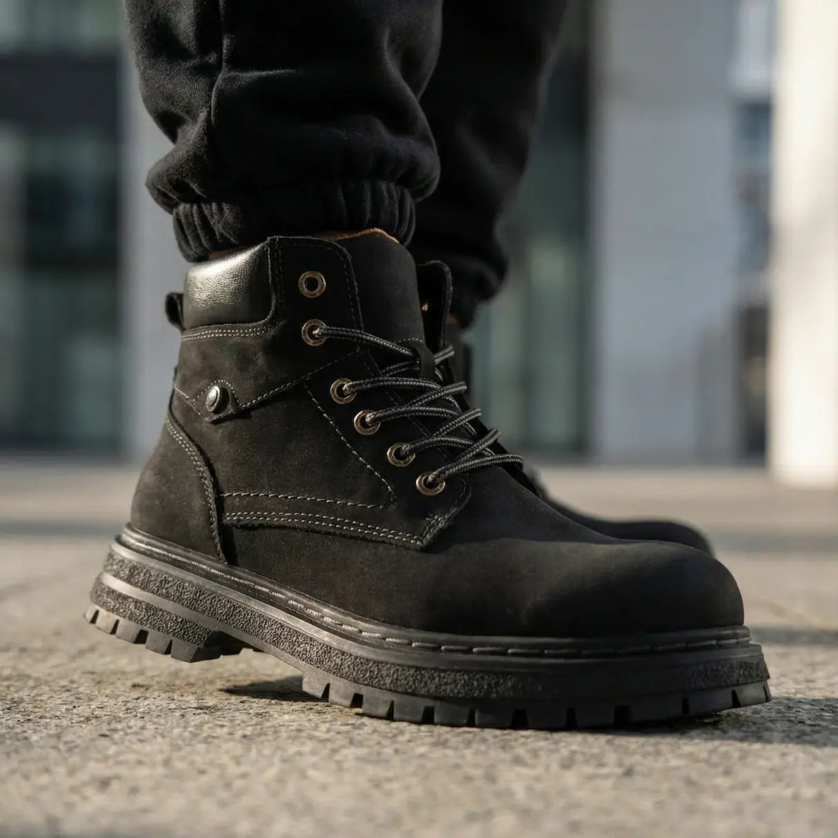 Vexor 9cm height increasing suede leather boots for men -  LUCIMORA