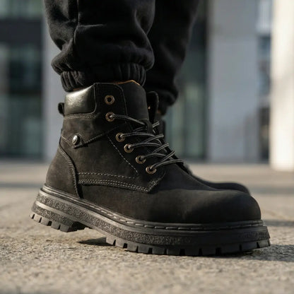 Vexor 9cm height increasing suede leather boots for men -  LUCIMORA