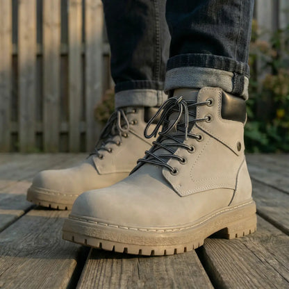 Vexor 9cm height increasing suede leather boots for men -  LUCIMORA