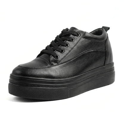 Veya 10cm (3.9" inches) height increasing elevator leather sneakers for women from Lucimora 