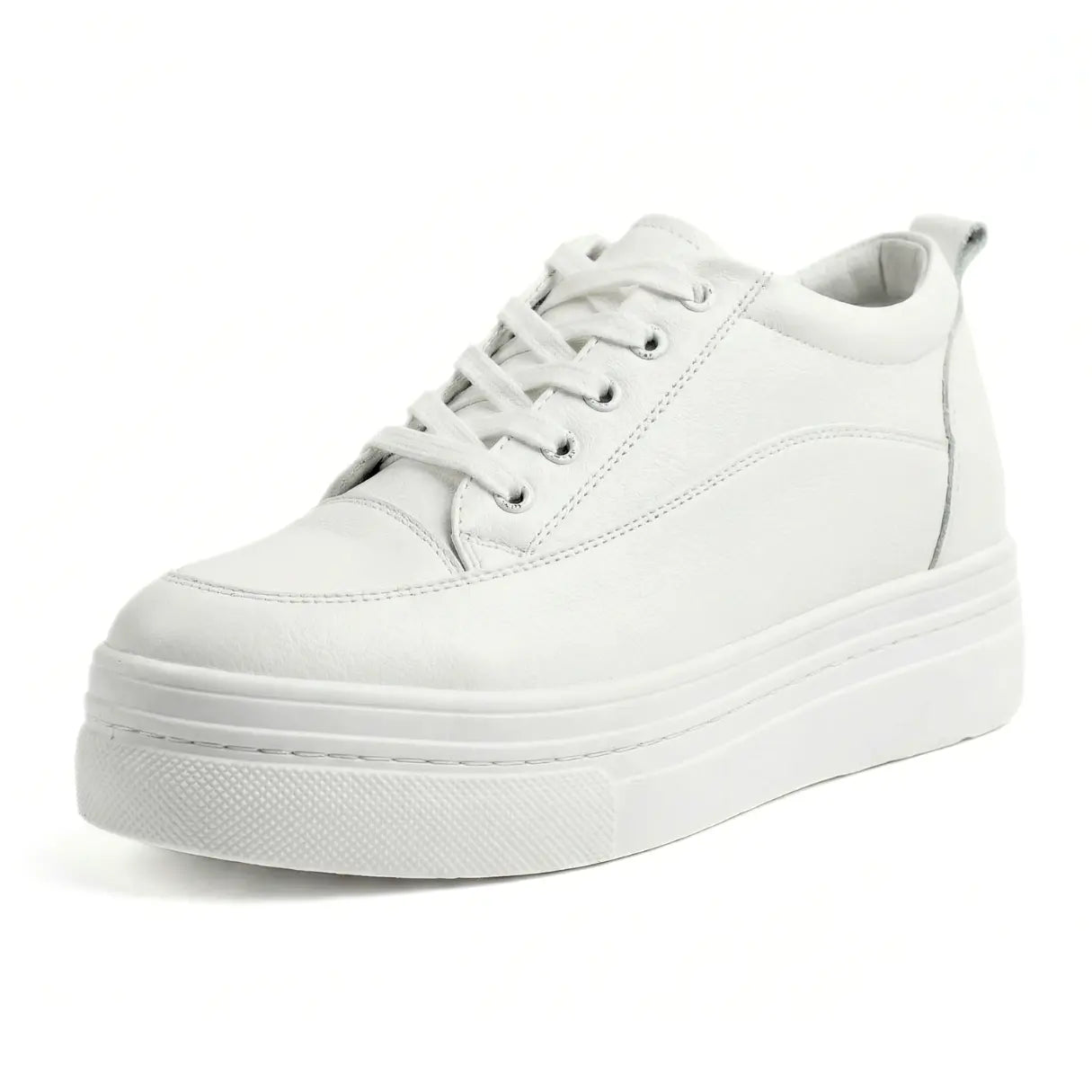 Veya 10cm (3.9" inches) height increasing elevator leather sneakers for women from Lucimora 