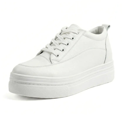 Veya 10cm (3.9" inches) height increasing elevator leather sneakers for women from Lucimora 