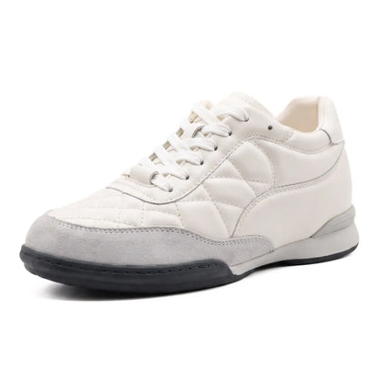Vivienne Women’s 6cm Elevator Sneakers | Everyday Casual Cowhide Leather Height Increasing Shoes | Lucimora - off-white