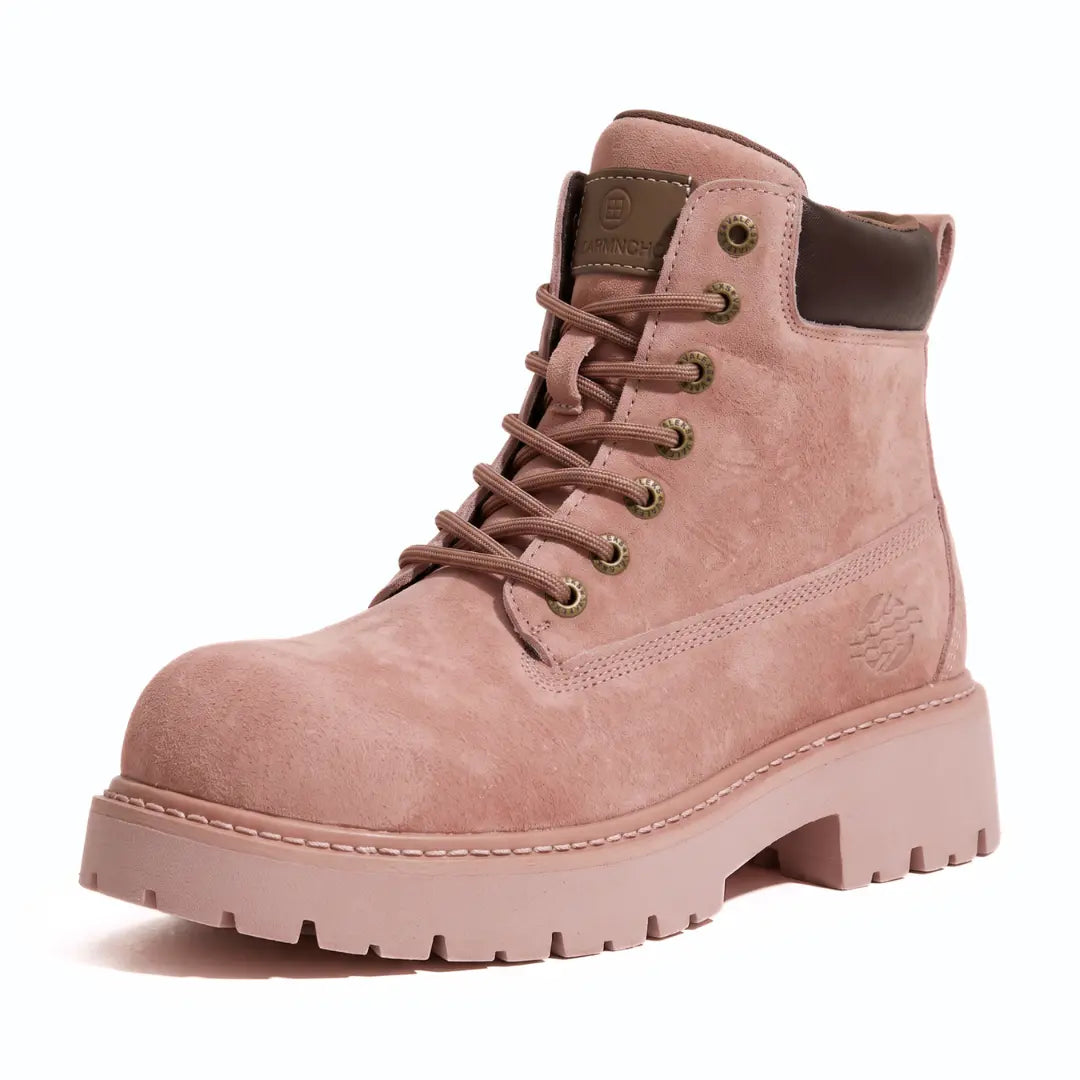 Zaliora Women’s 7cm Elevator Boots | Suede Height Increasing Shoes | Lucimora - pink