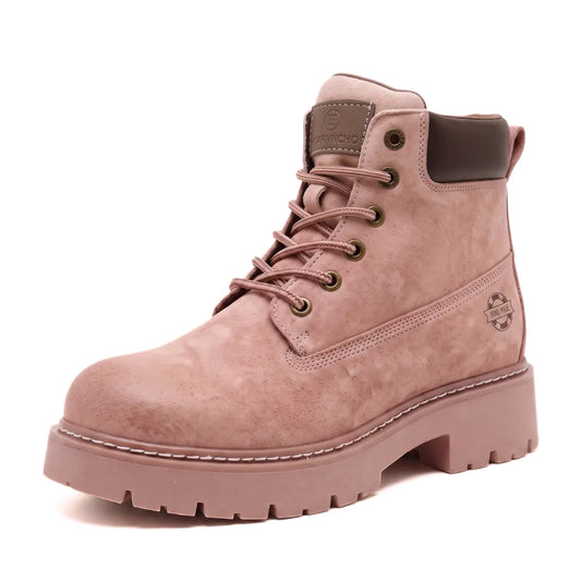 Zaliora Women’s 7cm Elevator Boots | Suede Height Increasing Shoes | Lucimora - pink