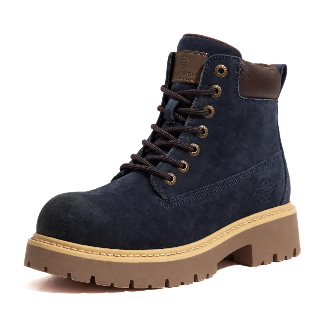 Zaliora Women’s 7cm Elevator Boots | Suede Height Increasing Shoes | Lucimora - navy