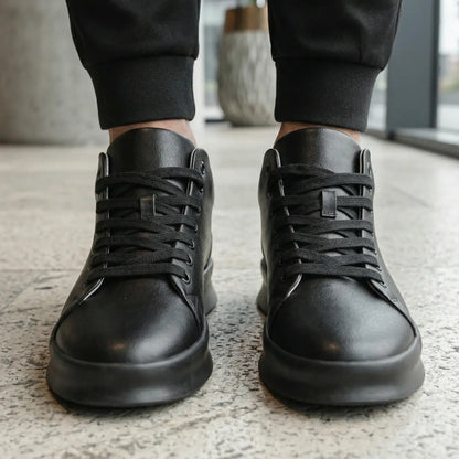 Zaro 6cm height increasing mid-top sneakers for men - Lucimora
