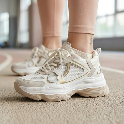 Zena 8cm height increasing athletic shoes for women - Lucimora