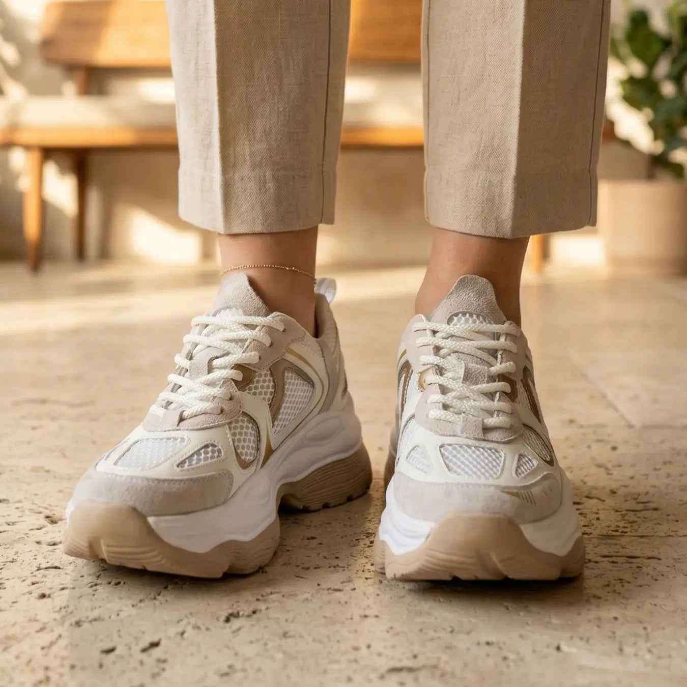 Zena 8cm height increasing athletic shoes for women - Lucimora