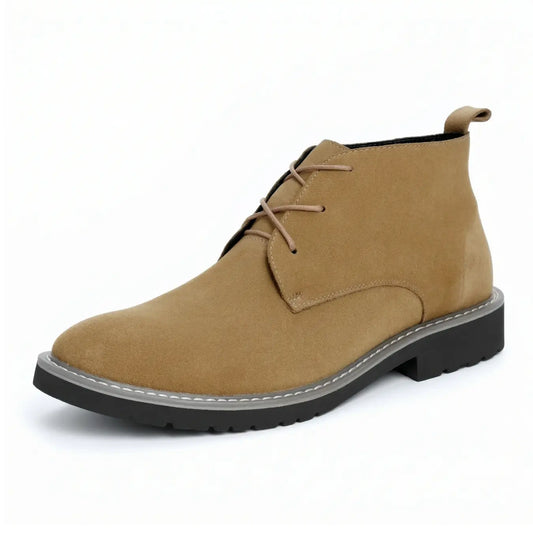 Zenith 7cm height increasing suede leather boots for men - Lucimora