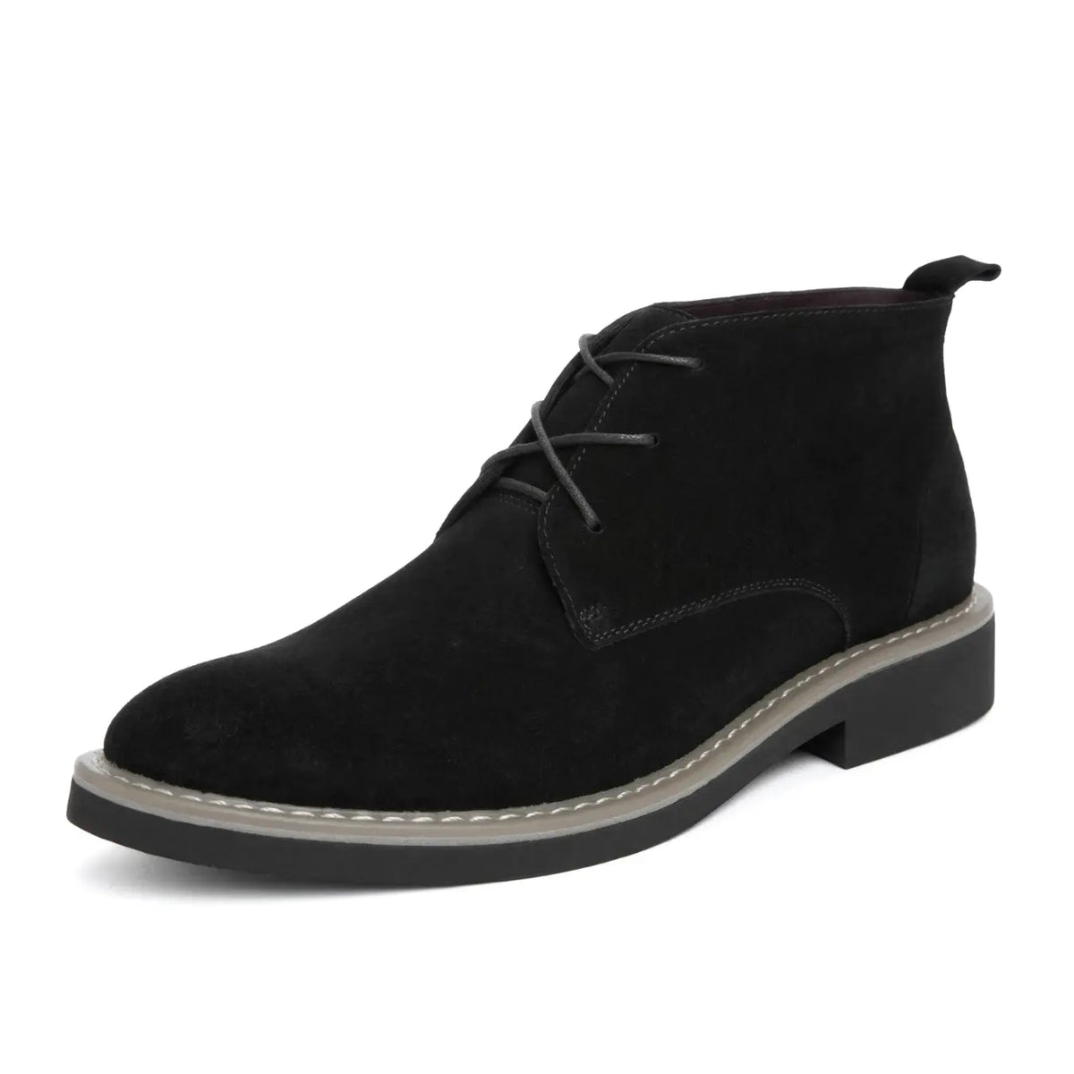 Zenith (7cm Height Increase) | Elevator Suede Leather Shoes | Lucimora -Black