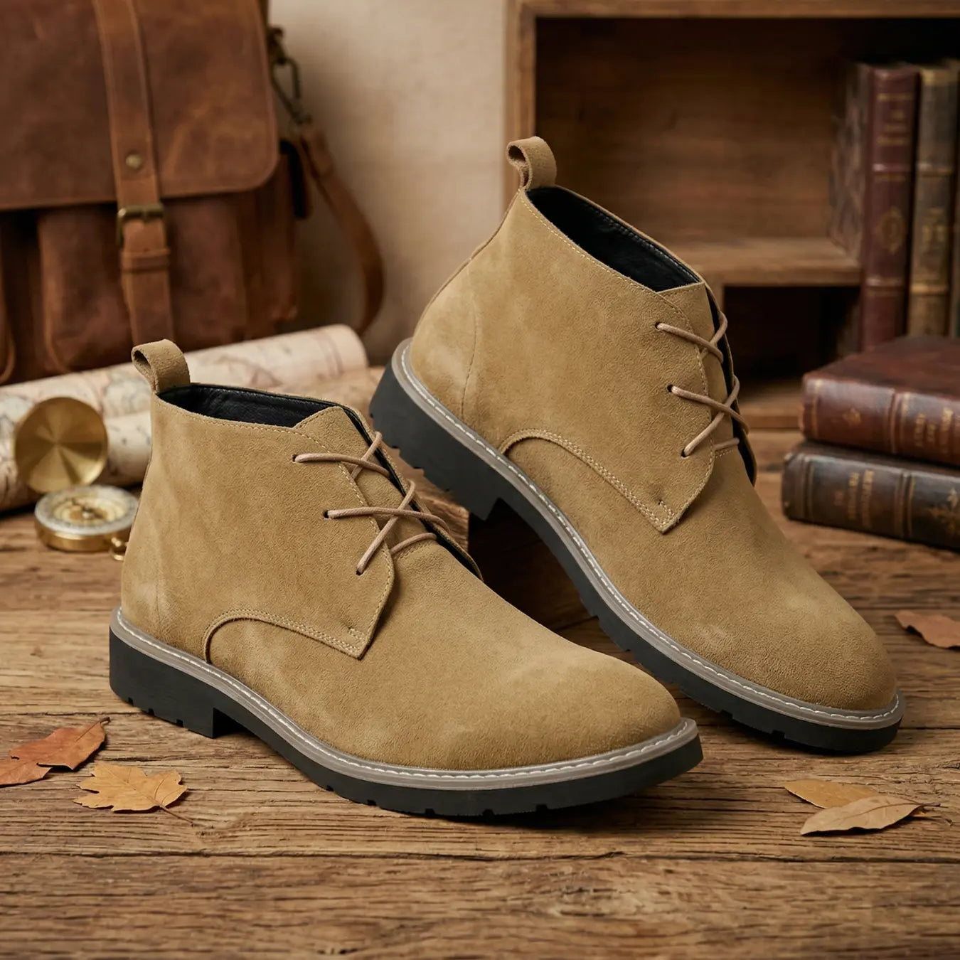Zenith 7cm height increasing suede leather boots for men - Lucimora