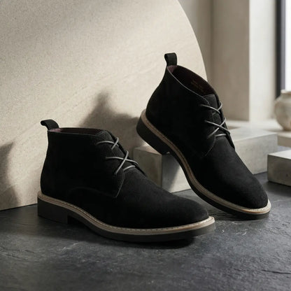 Zenith 7cm height increasing suede leather boots for men - Lucimora