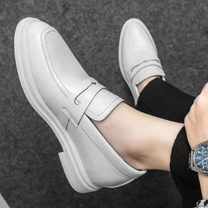 Blanc - 8cm (3") - LUCIMORA - Apparel & Accessories > Shoes > Elevator Shoes > Loafers - LUCIMORA - blanc:37 - 