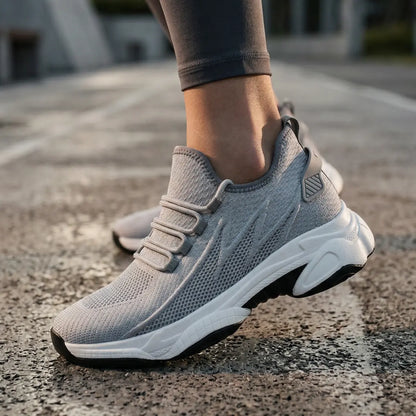 Flash 9cm height increasing athletic shoes for women - lucimora