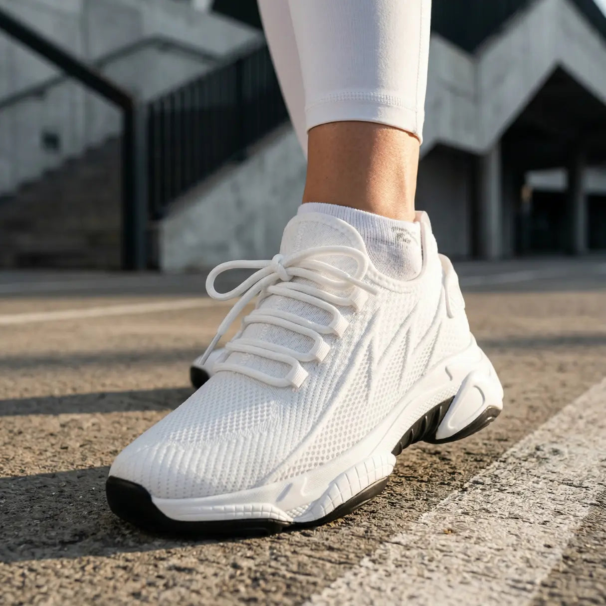 Flash 9cm height increasing athletic shoes for women - lucimora