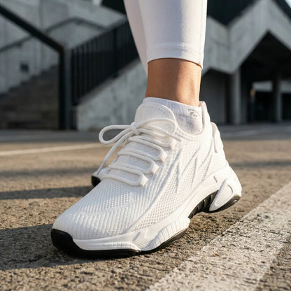 Flash 9cm height increasing athletic shoes for women - lucimora