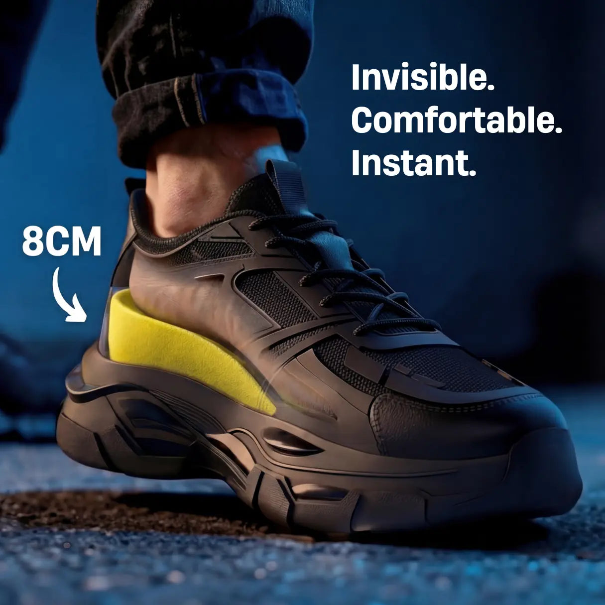 GHOST 8CM height increasing running shoes - lucimora