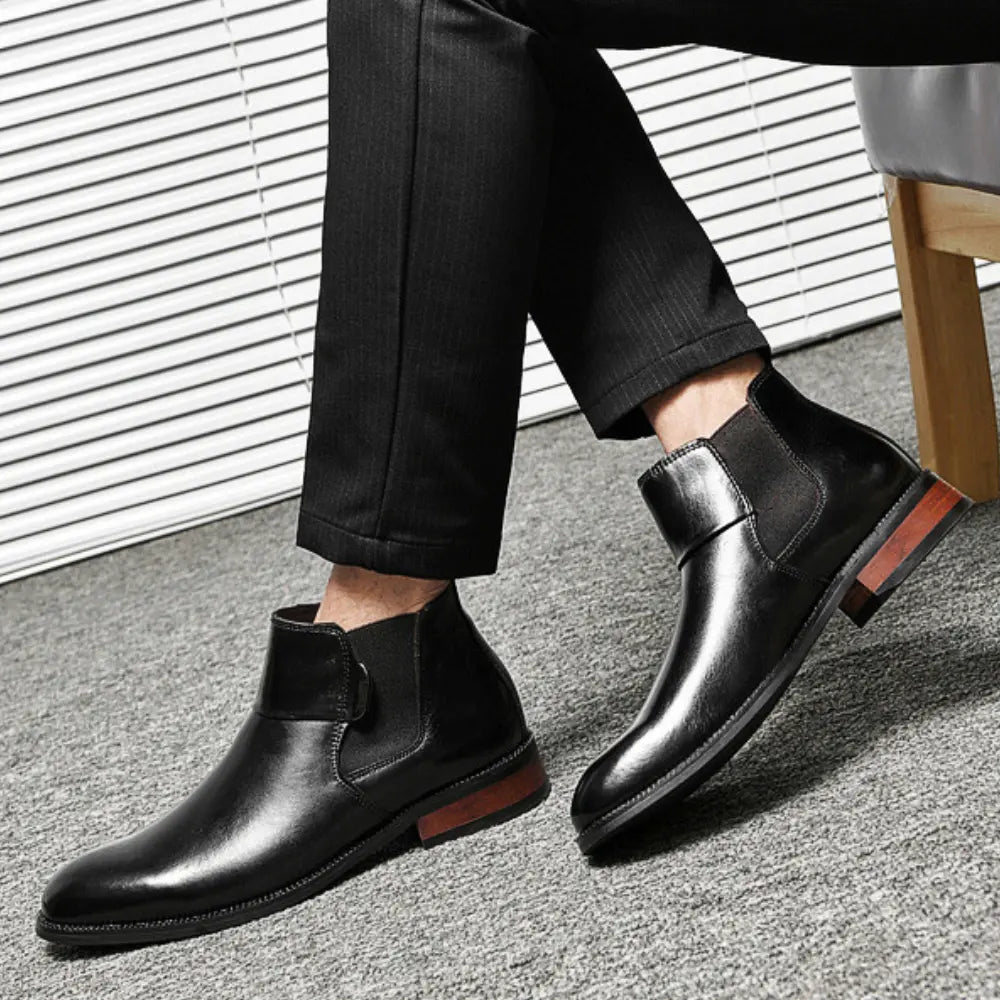 Lustrous - 8cm (3") - LUCIMORA - Apparel & Accessories > Shoes > Elevator Shoes > Chelsea Boots - LUCIMORA - lustrous:black:37 - 