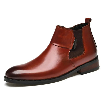 Lustrous - 8cm (3") - LUCIMORA - Apparel & Accessories > Shoes > Elevator Shoes > Chelsea Boots - LUCIMORA - lustrous:brown:37 - 