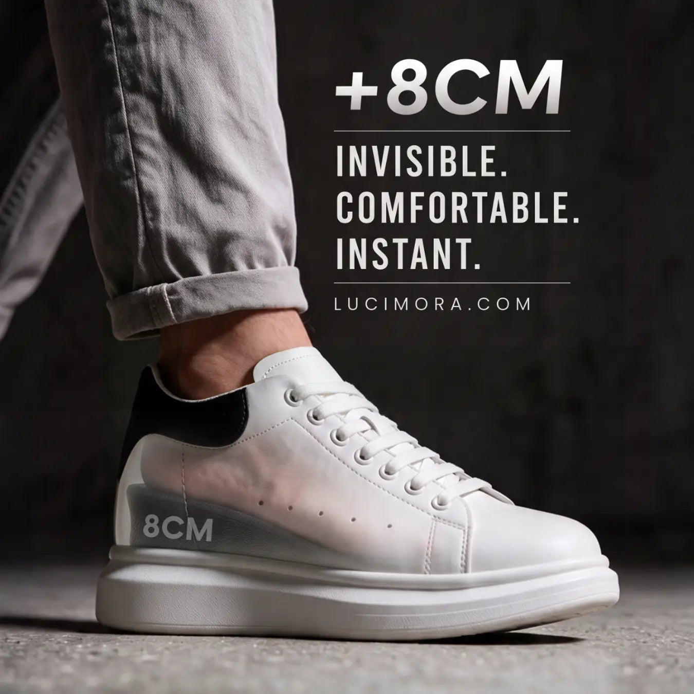 mclifts height increasing 8cm sneakers, similar design to Alexander Mqcueen - lucimora