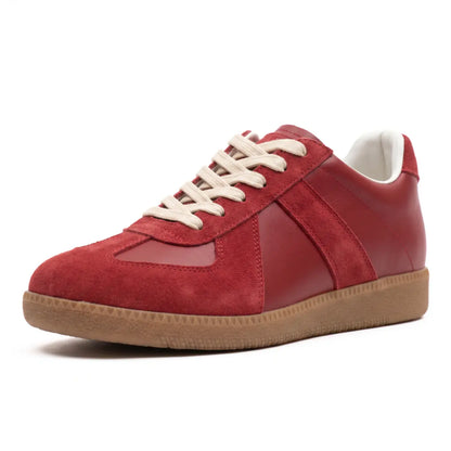 Riven 7cm height increasing leather sneakers for women - Lucimora