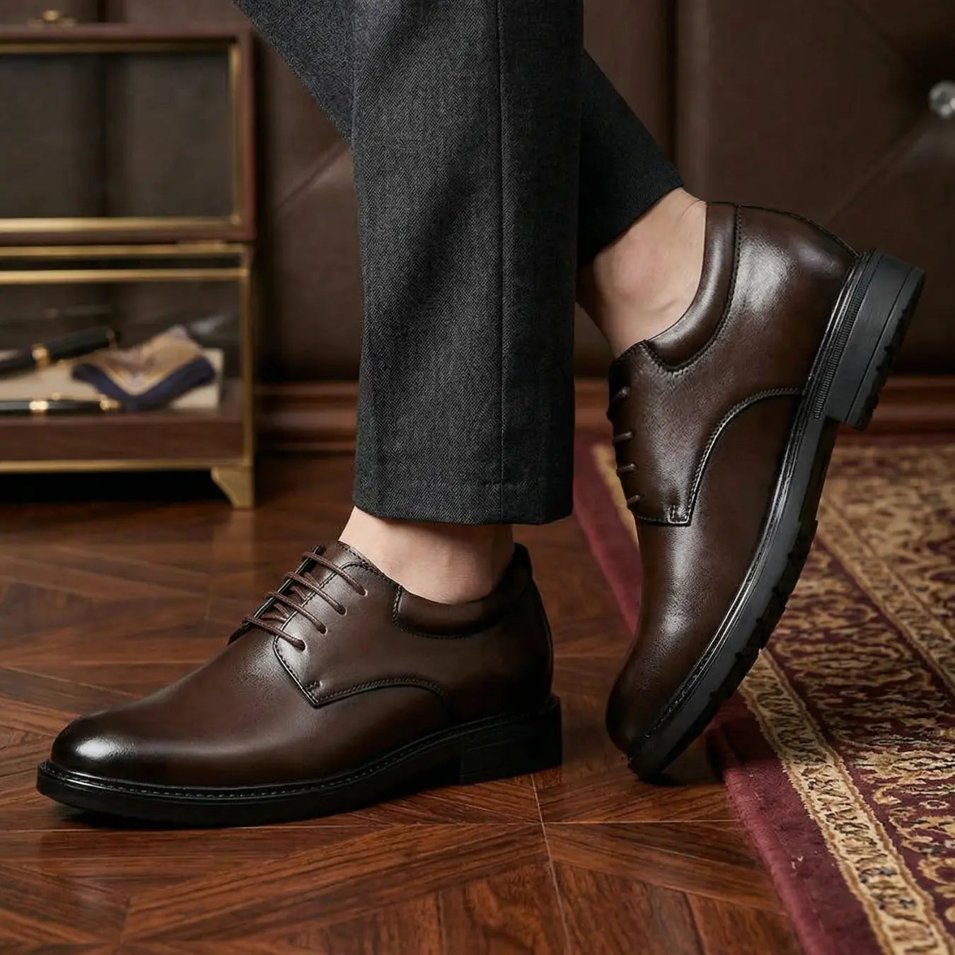 Sable 7cm height increasing dress shoes for men, vegan friendly, Lucimora