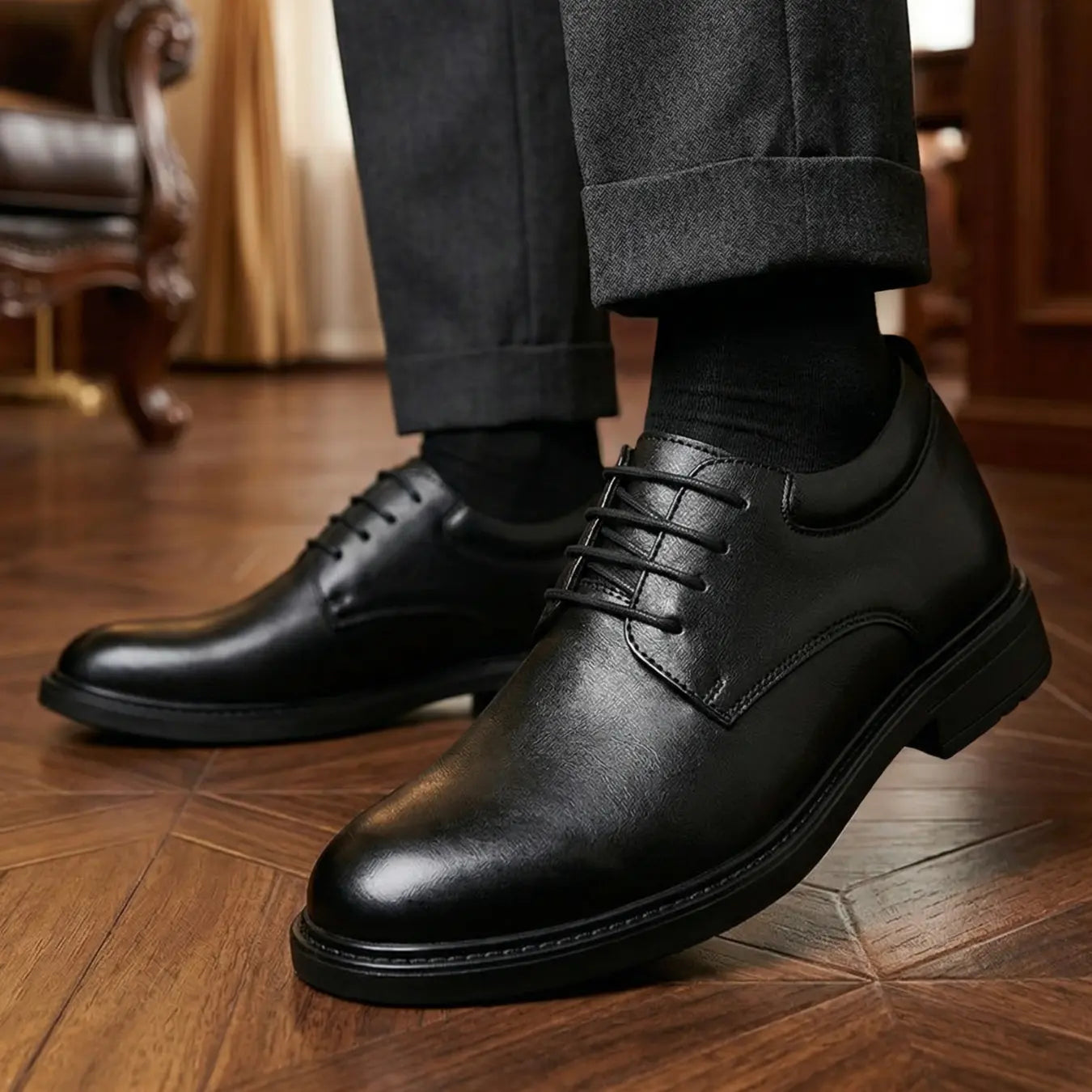 Sable 7cm height increasing dress shoes for men, vegan friendly, Lucimora